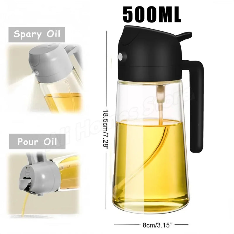 Garrafa 2 em 1 Pulverizador de óleo 500ml  de plástico e Dispenser de meio litro !!!   NÃO PERCA 
Pulverizador de Azeite de cozinha para churrasco, a mais pratica do mercado.    SUPER OFERTA SÓ NA Gold
O PORTA AZEITE MAIS